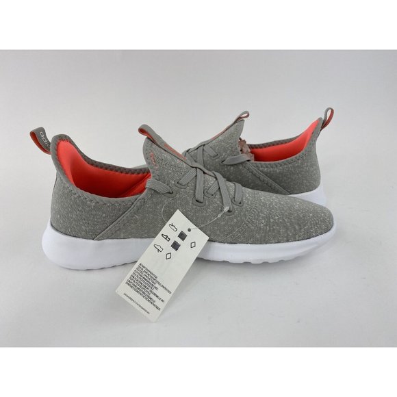 Adidas Cloudfoam Pure Metal Gray Women's Size 9.5 Sneakers Shoes Orange - Picture 11 of 12